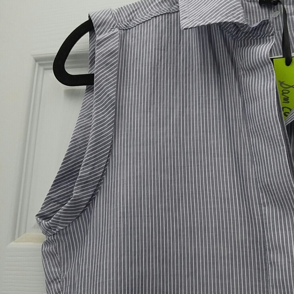NWT Sam Edelman Button Down Sleeveless Stripe Top - Picture 6 of 8